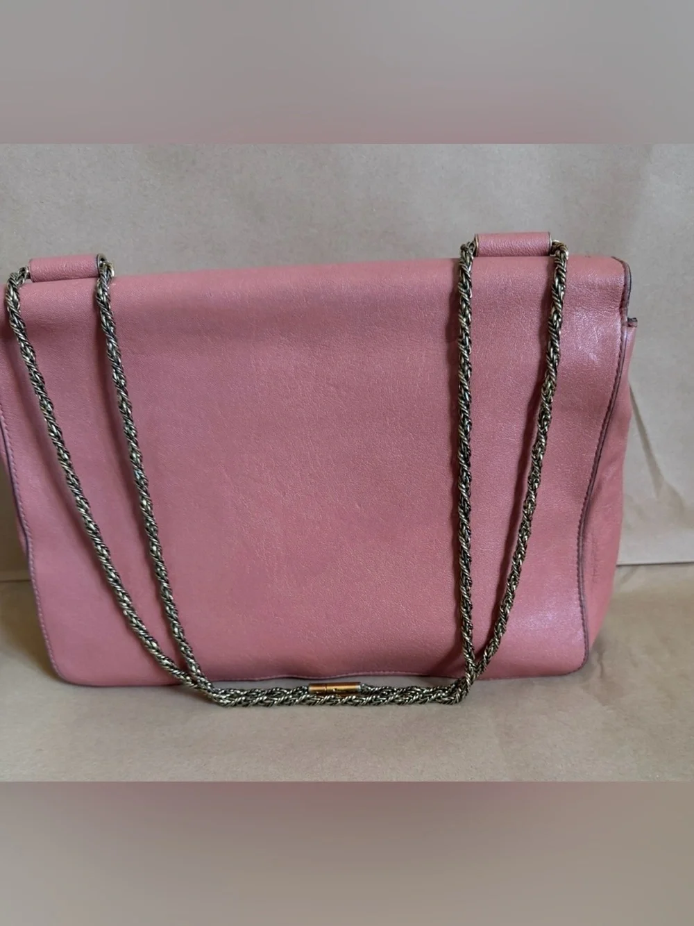Chloe Coral Orange Leather Large Elsie Shoulder Bag